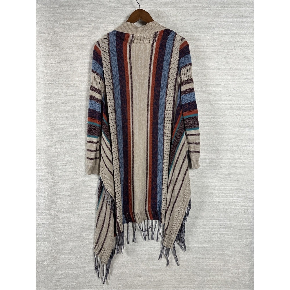 Cato Women's XL Open Front Long Sleeve Sweater Western Country Boho Fringe Soft - Picture 5 of 10